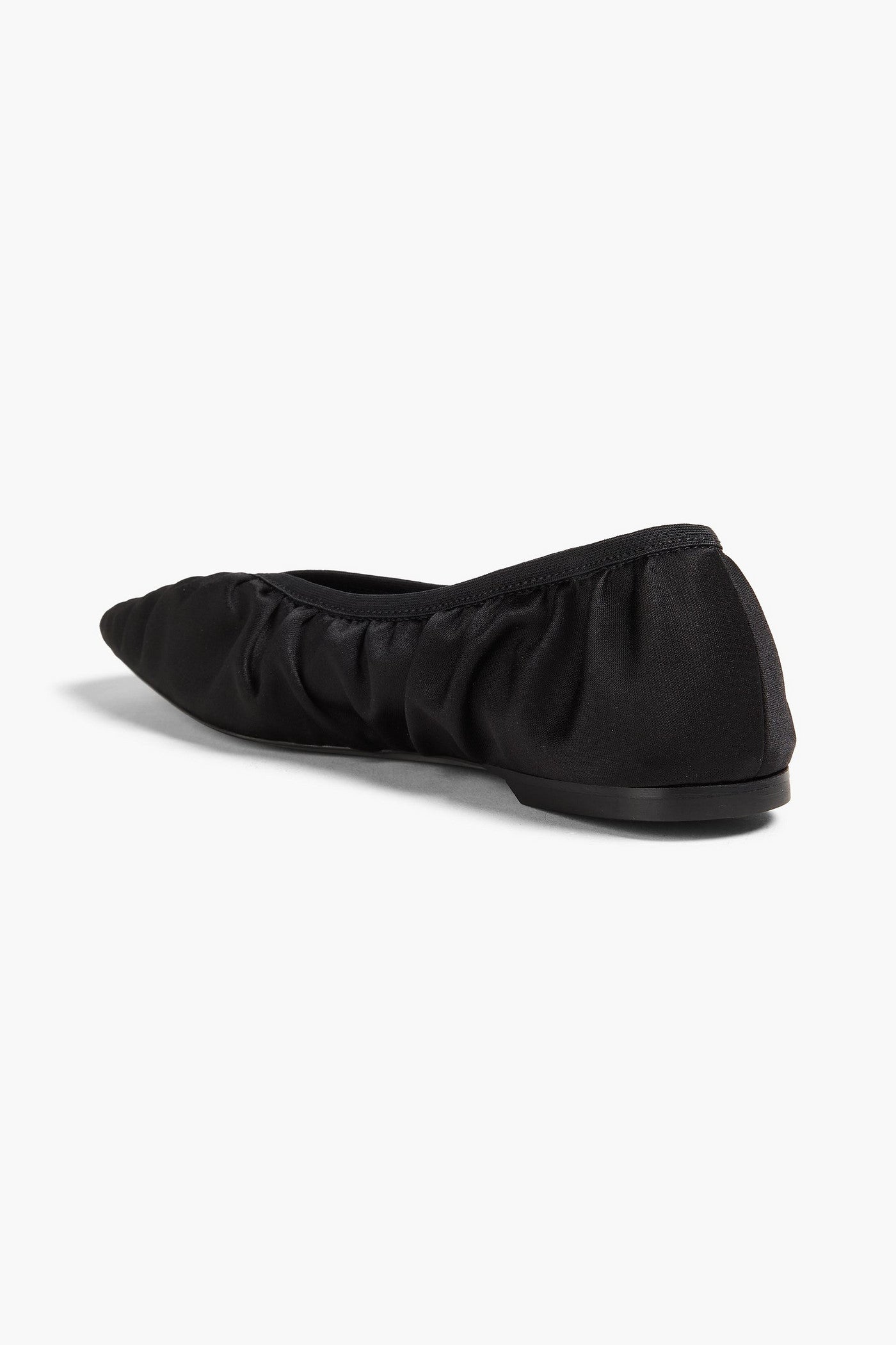 Toteme Gathered Satin Flats Black Women's