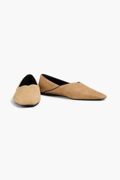 Toteme Suede Flats Camel Women's