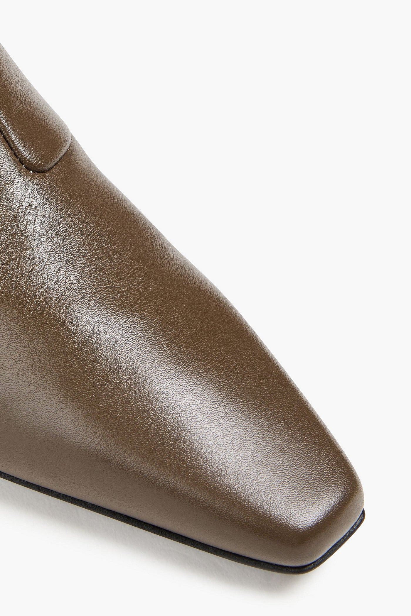 Toteme Leather Knee Boots Taupe Women's