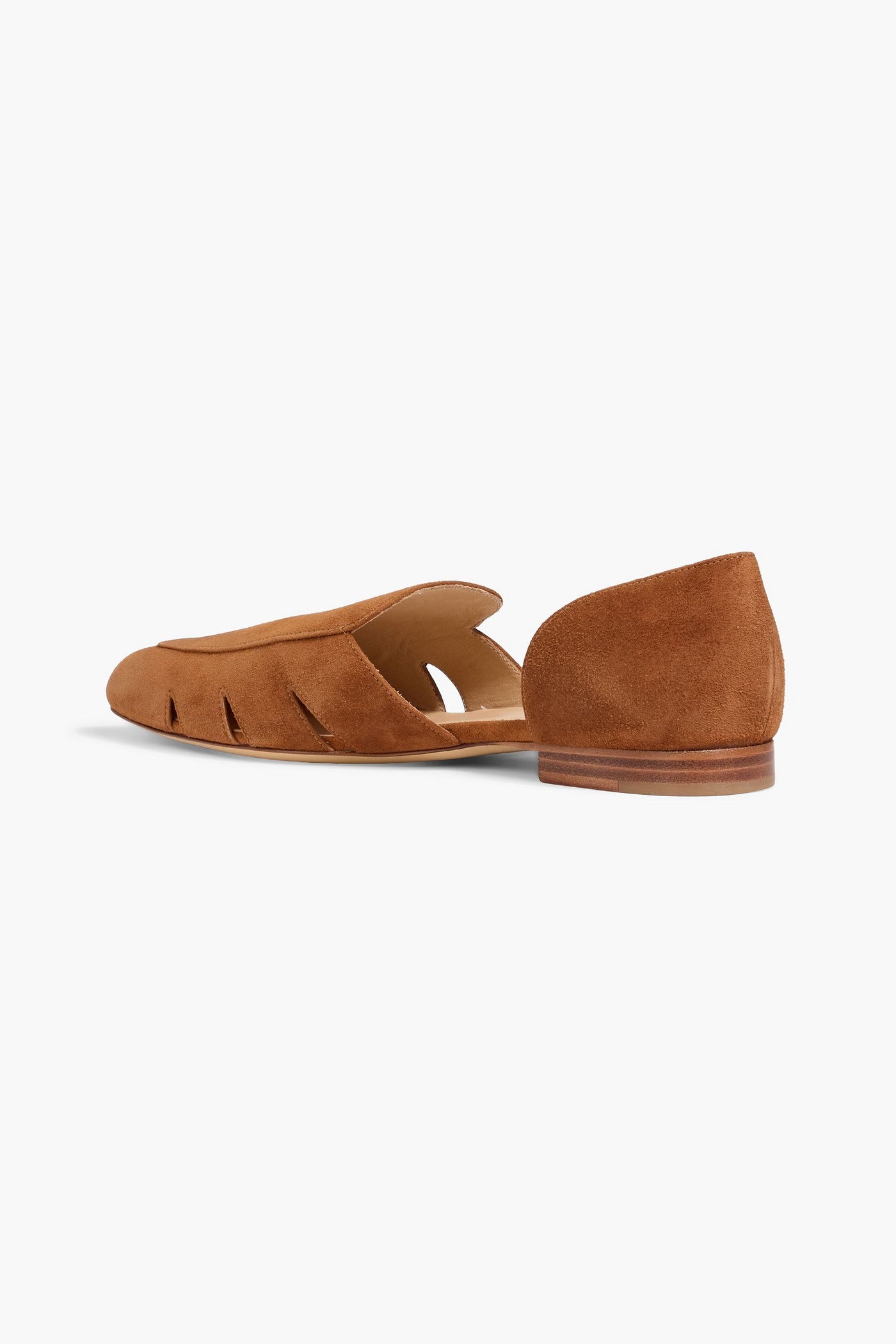 Gabriela Hearst Rory Suede Point-Toe Flats Tan Women's
