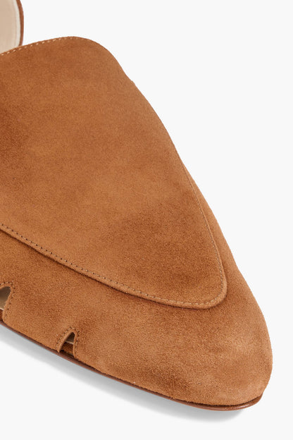 Gabriela Hearst Rory Suede Point-Toe Flats Tan Women's