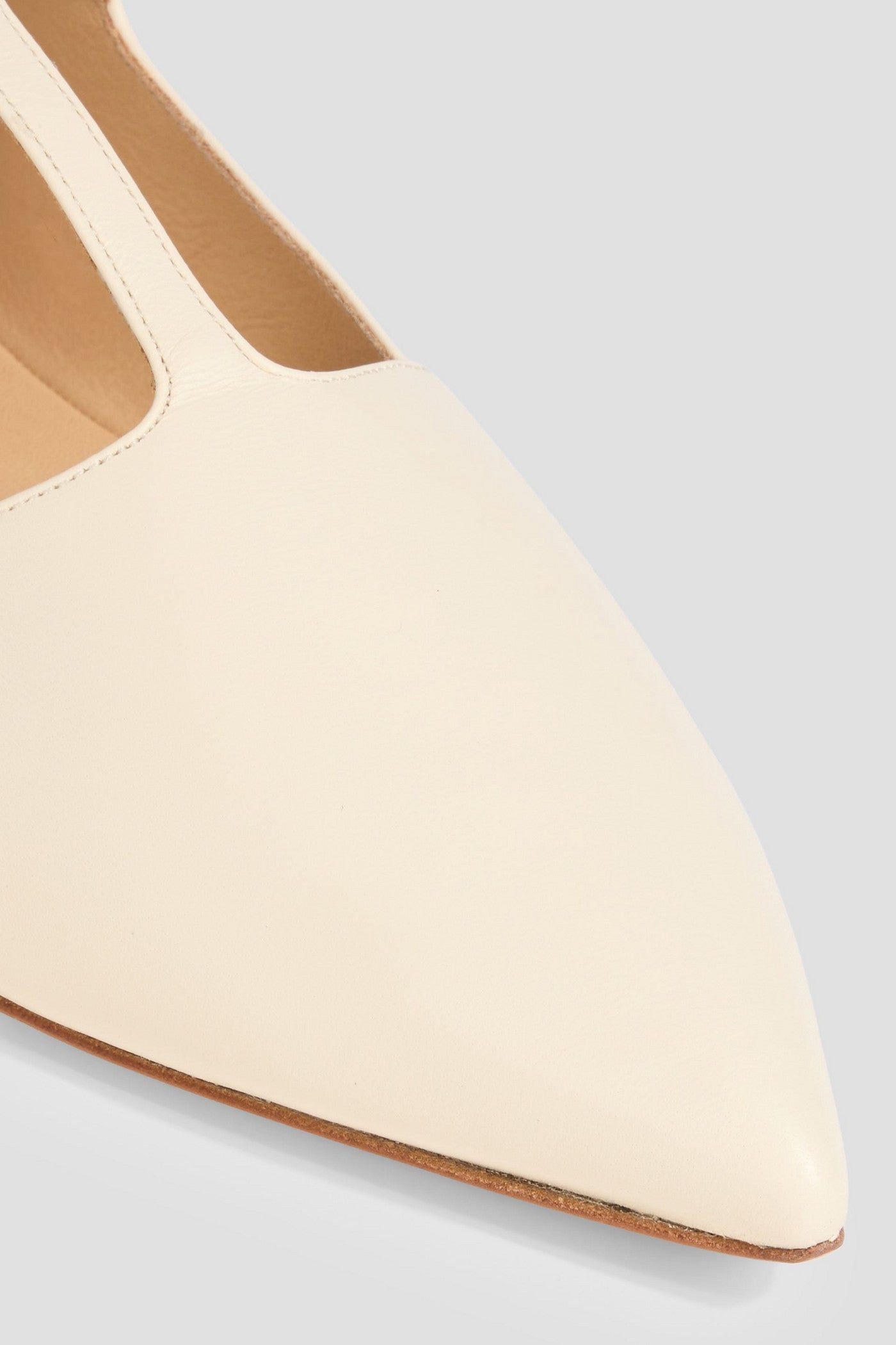 Gabriela Hearst Lola Leather Mary Jane Flats Cream Women's
