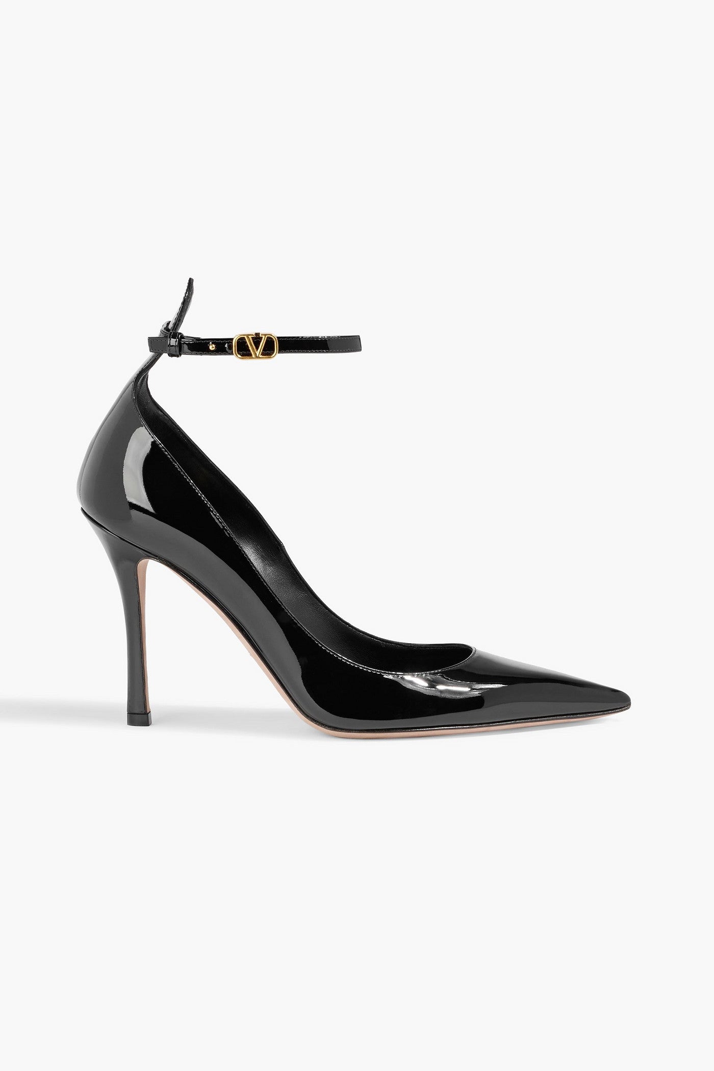 Valentino Garavani Tan-Go Patent-Leather Pumps Black Women's