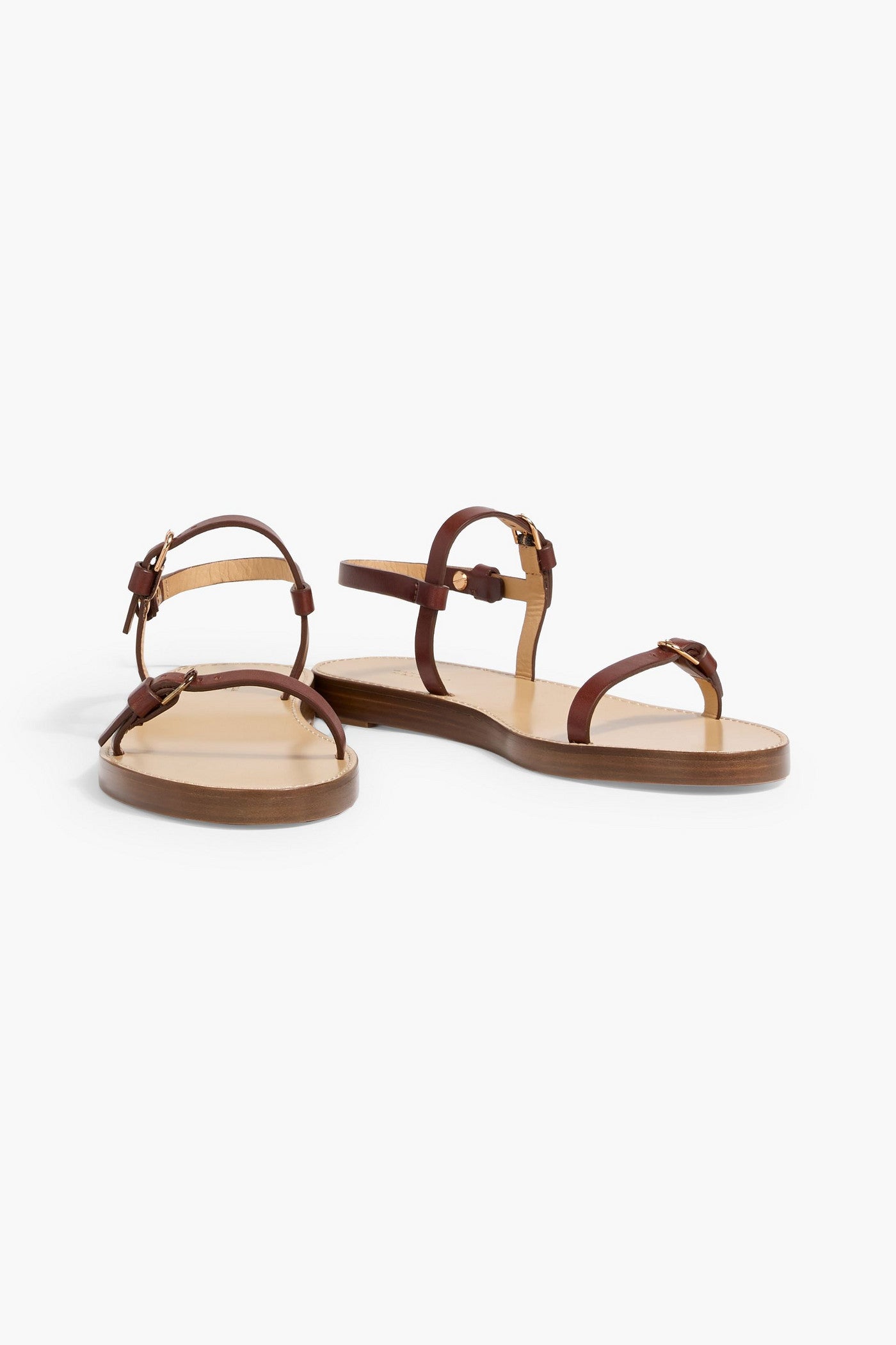 Gabriela Hearst Steward Leather Slingback Sandals Brown Women's
