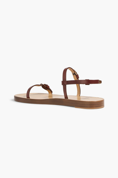 Gabriela Hearst Steward Leather Slingback Sandals Brown Women's