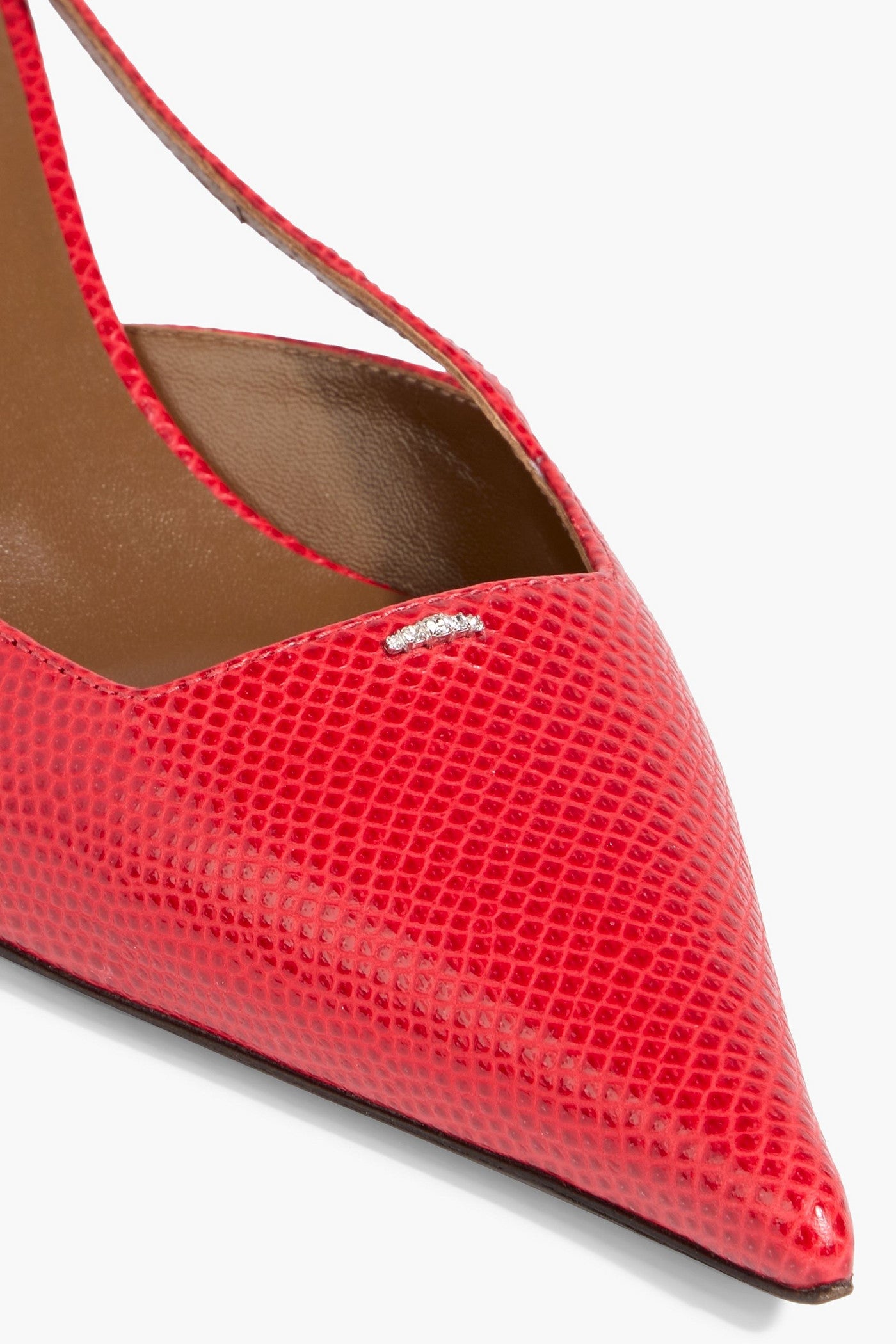 Giuseppe Zanotti Brenda 45 Lizard-Effect Leather Slingback Pumps Red Women's