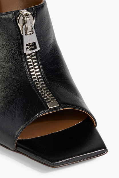 Giuseppe Zanotti Oraine 90 Zip-Detailed Leather Mules Black Women's