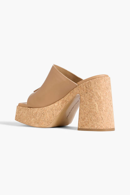 Stella Mccartney Skylar Platform Mules Light Brown Women's