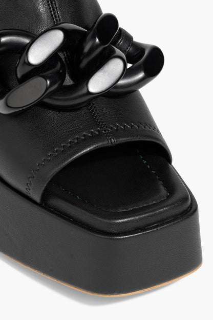Stella Mccartney Skyla Chain-Embellished Platform Slingback Sandals Black Women's