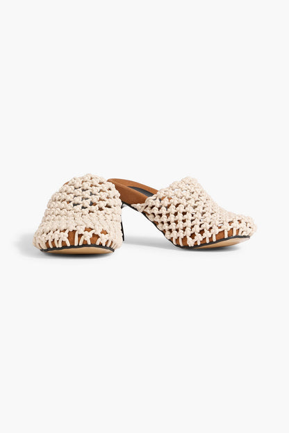 Stella Mccartney Terra Knotted Mules Ecru Women's