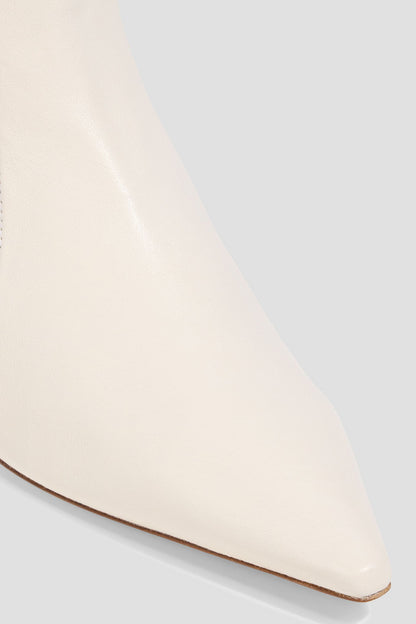 Stuart Weitzman Naomi 50 Leather Ankle Boots Cream Women's