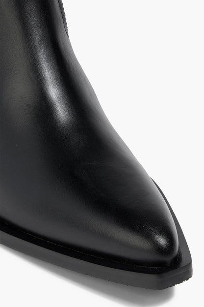 Stuart Weitzman Tate Leather Ankle Boots Black Women's