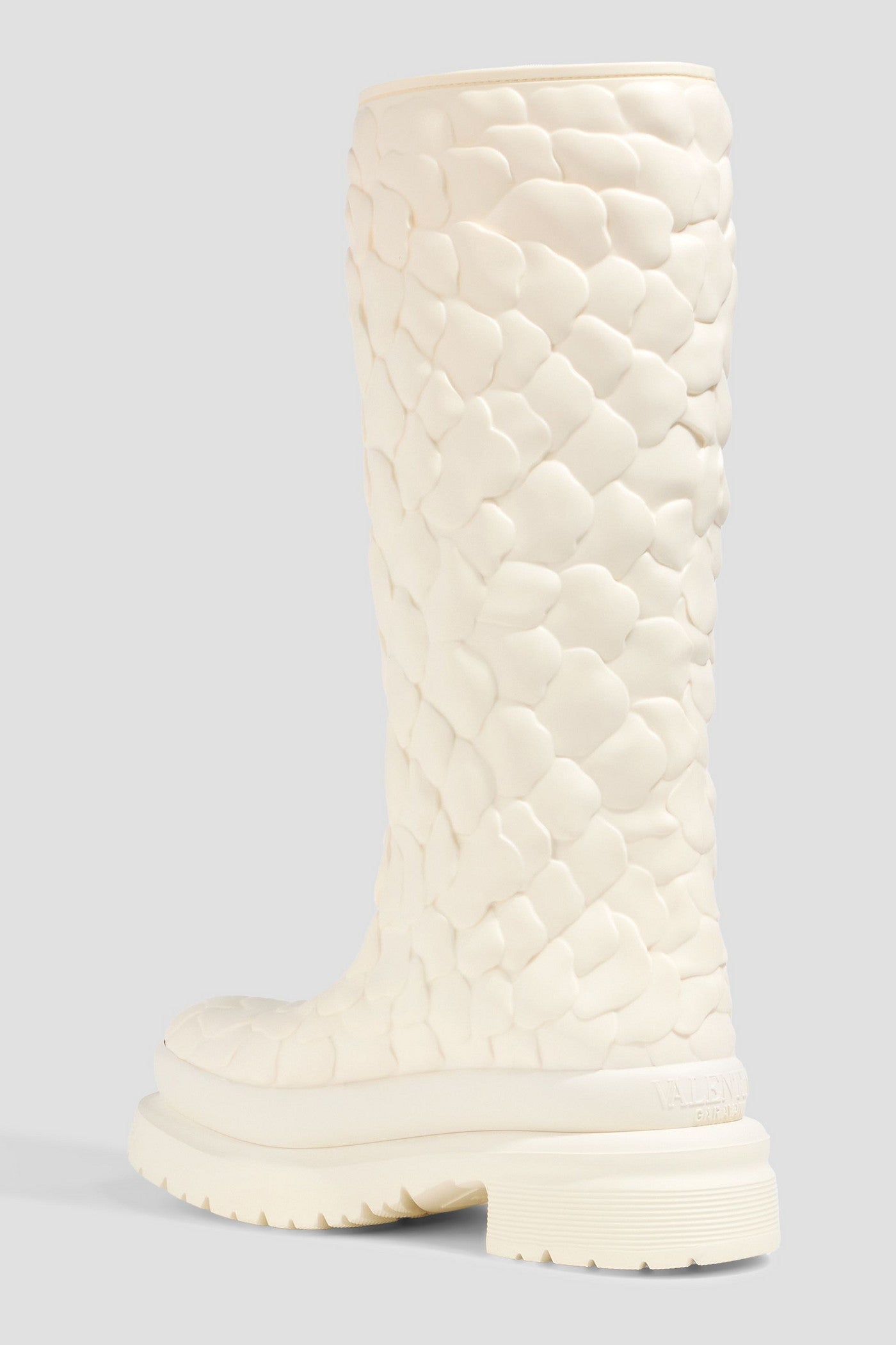 Valentino Garavani Atelier 03 Rose EditionPvc Platform Knee Boots Ivory Women's