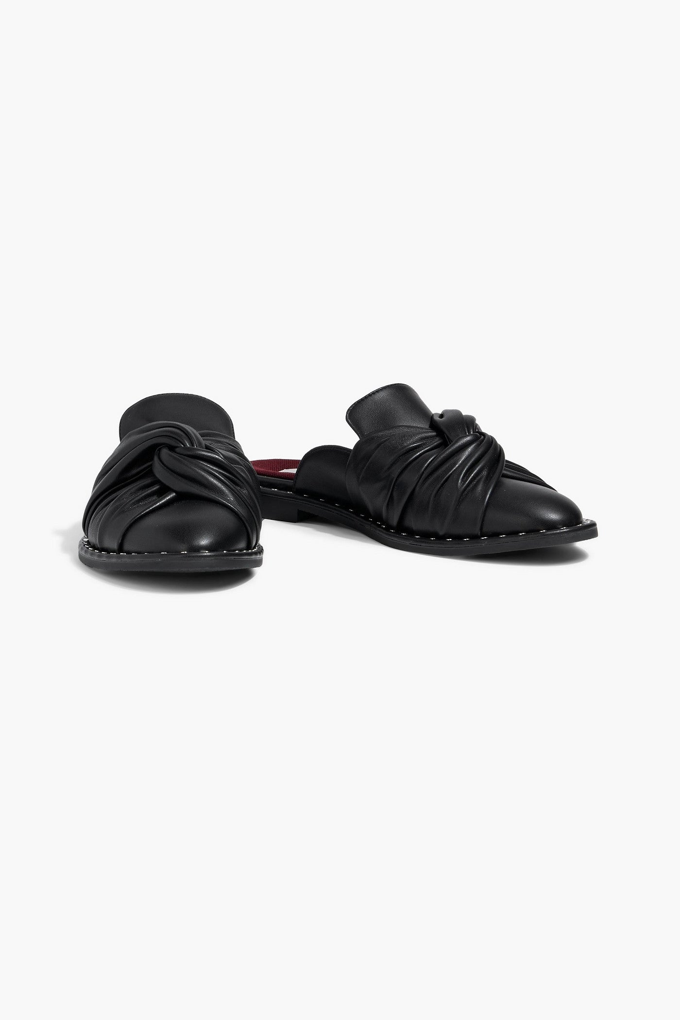 Stella Mccartney Falabella Twisted Slippers Black Women's