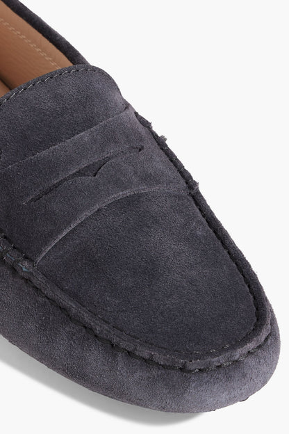 Tod's Gommino Suede Loafers Dark Gray Women's