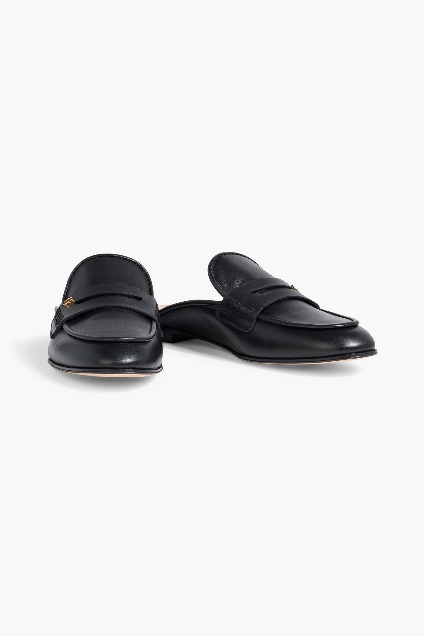Gianvito Rossi Florio Leather Slippers Black Women's