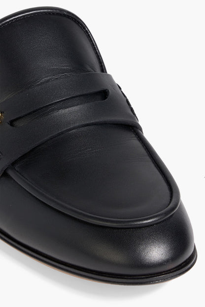 Gianvito Rossi Florio Leather Slippers Black Women's