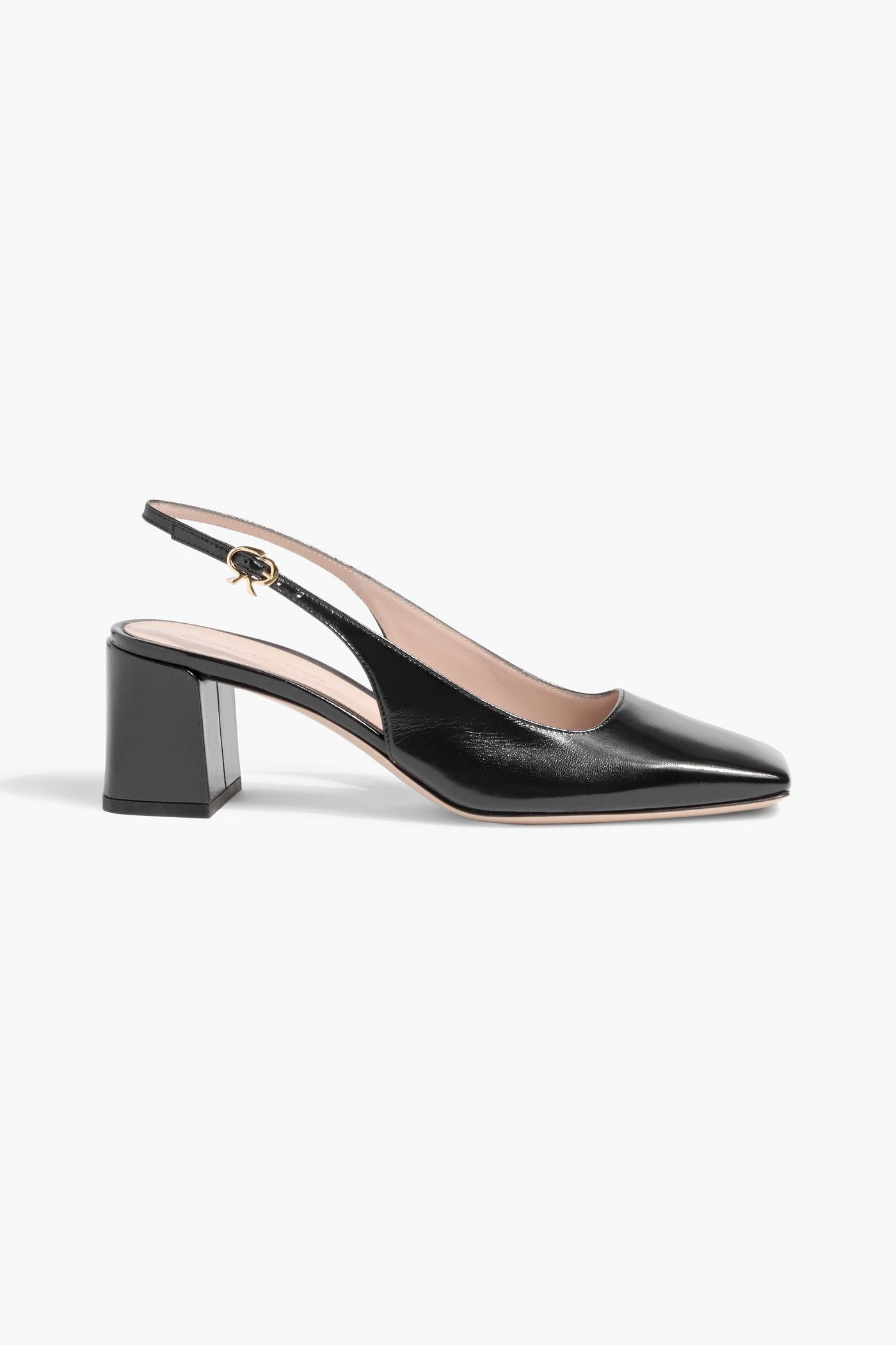 Gianvito Rossi Freeda 55 Leather Slingback Pumps Black Women's