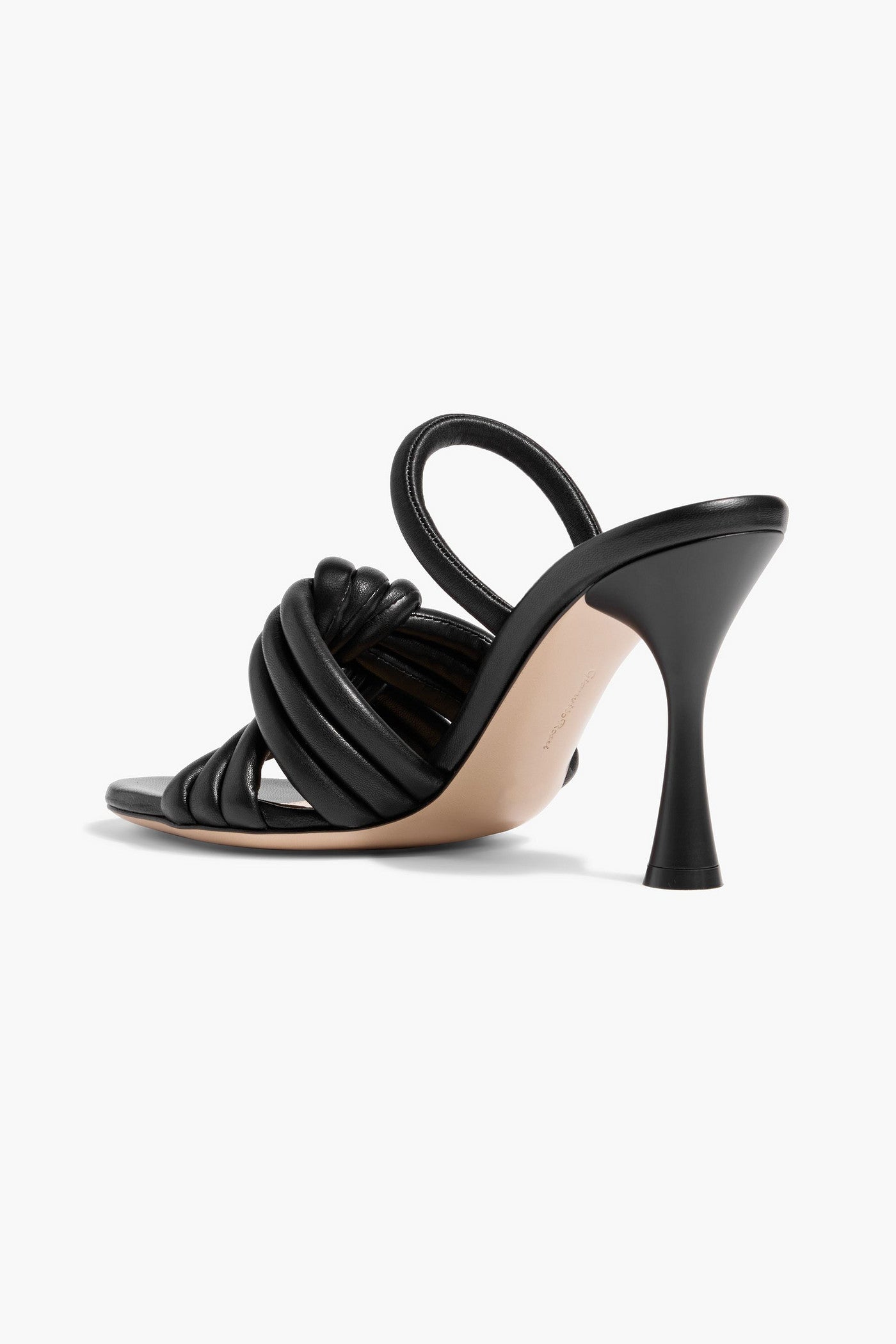 Gianvito Rossi Ottavia Twisted Leather Mules Black Women's