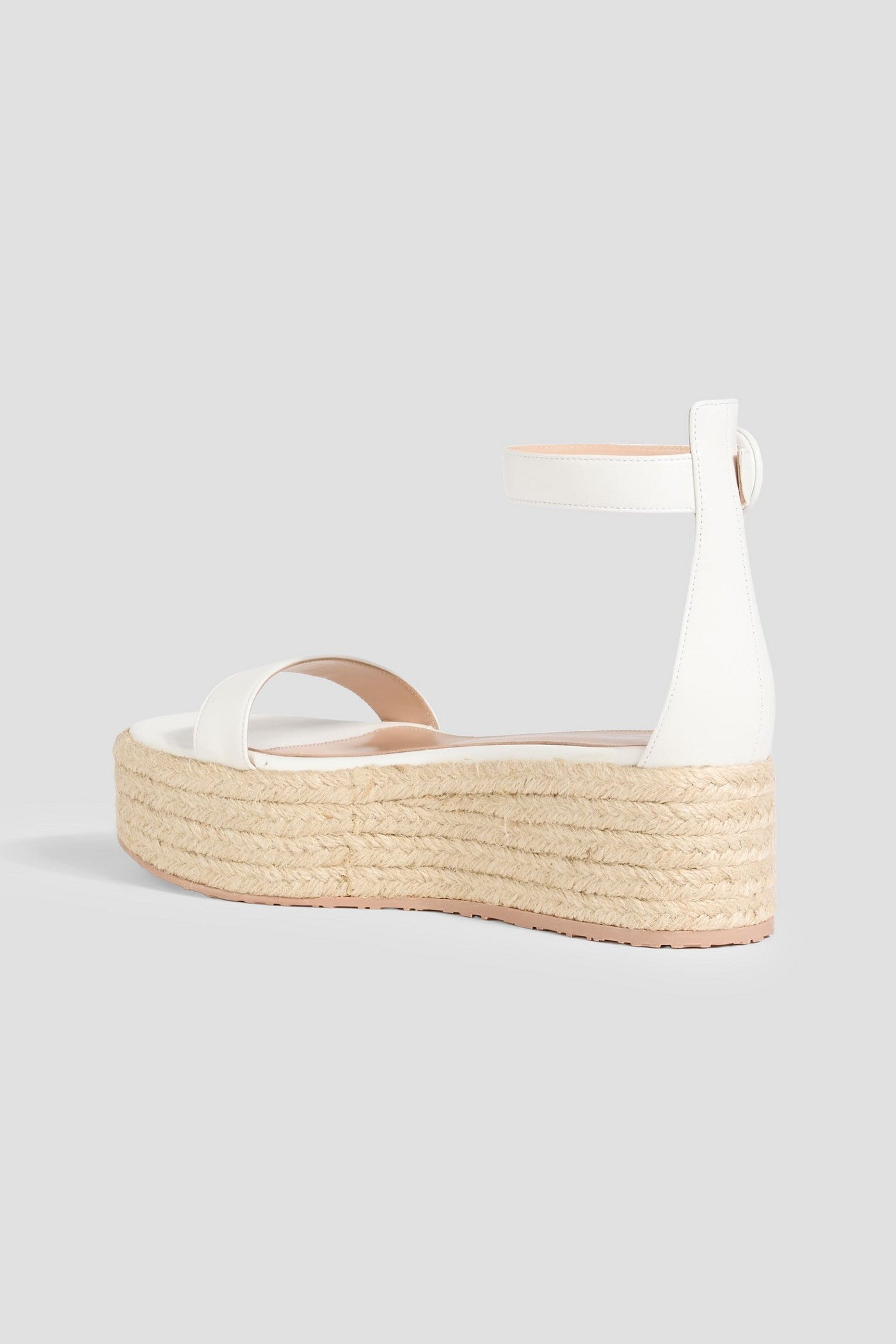 Gianvito Rossi Seville 40 Suede Platform Sandals White Women's