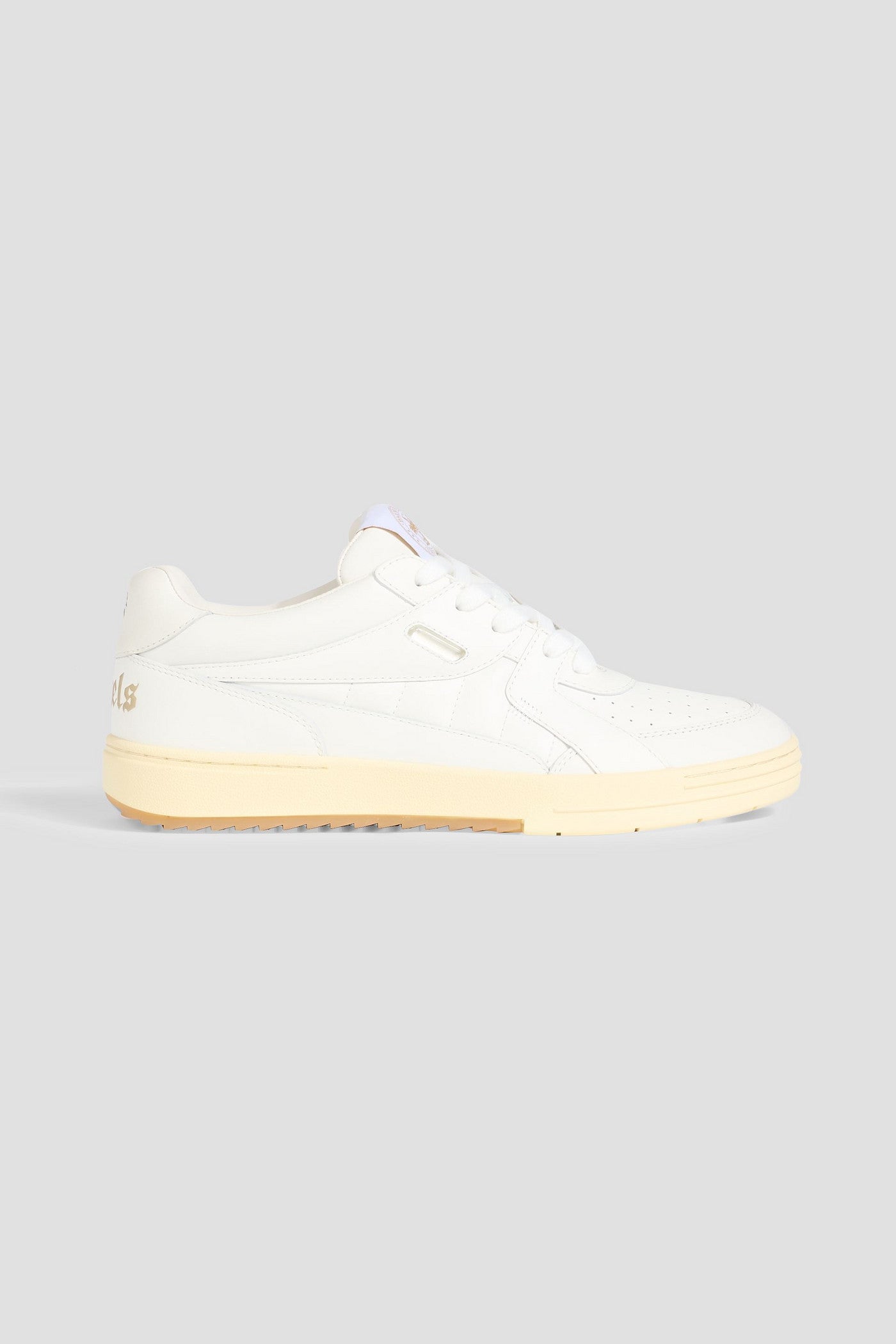 Palm Angels University Quilted Leather Sneakers White