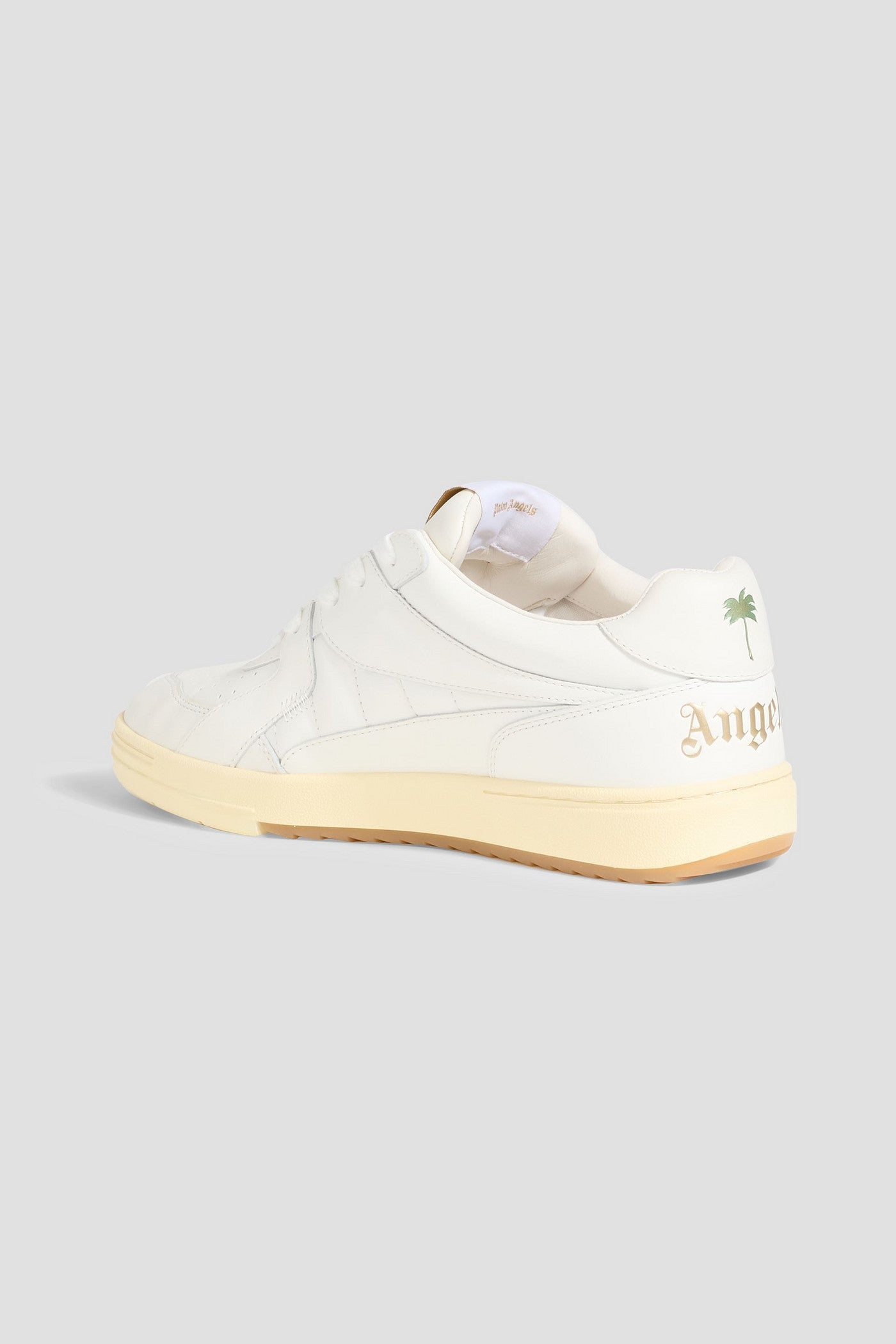 Palm Angels University Quilted Leather Sneakers White