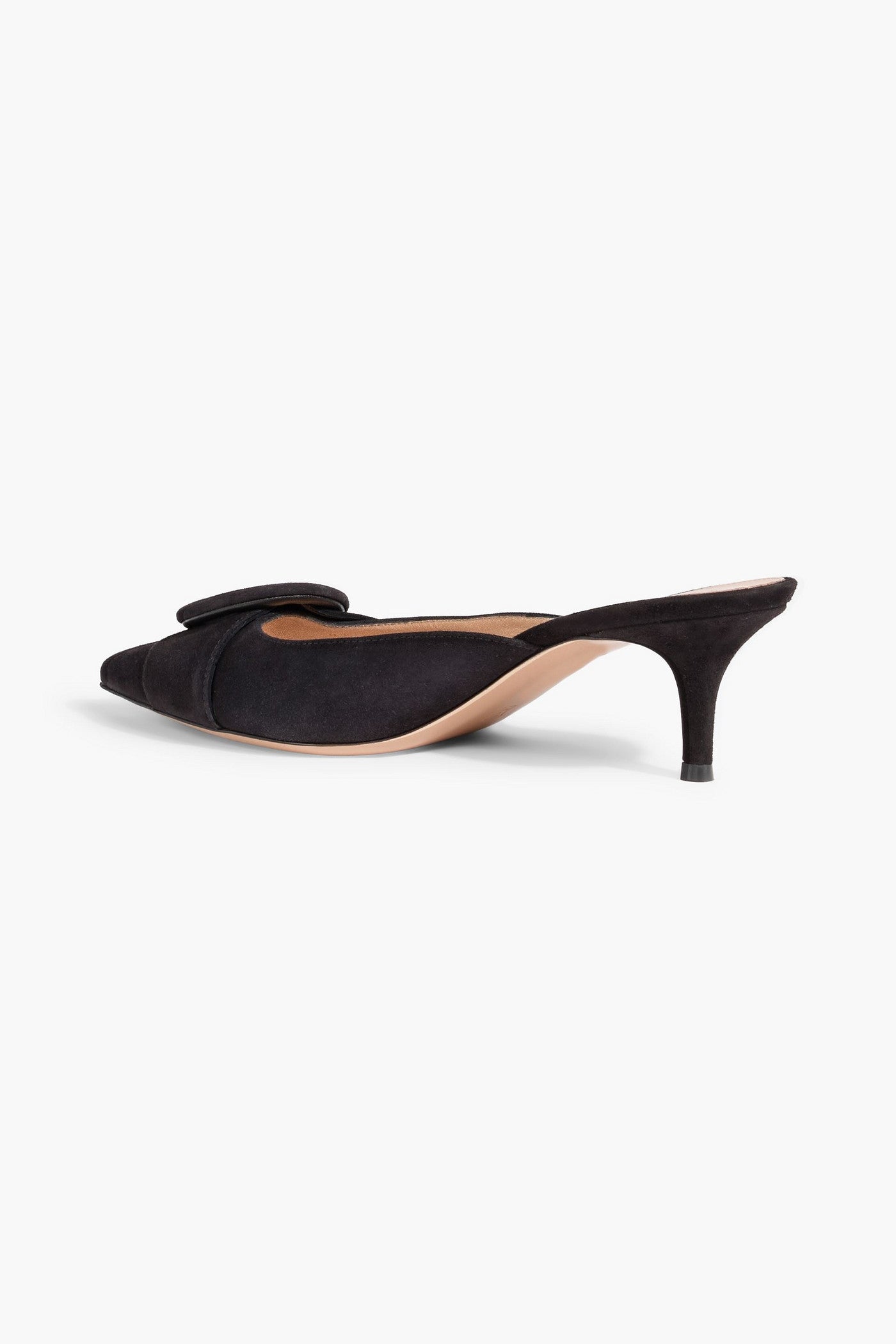 Gianvito Rossi Portofino 55 Buckled Suede Mules Black Women's