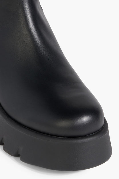 Gianvito Rossi Montey Leather Platform Over-The-Knee Boots Black Women's