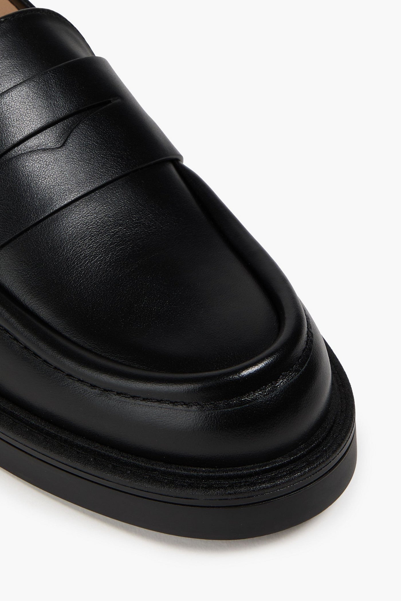 Stuart Weitzman Louise Leather Penny Loafers Black Women's