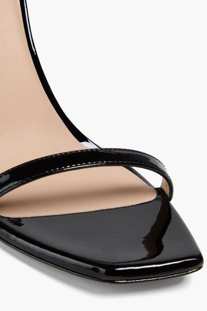 Stuart Weitzman Amelina 95 Patent-Leather Sandals Black Women's