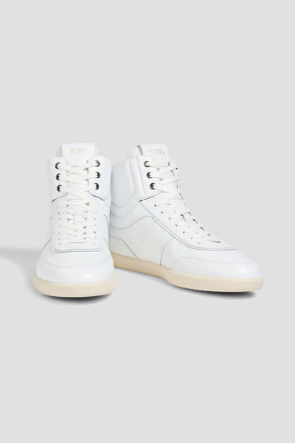 Tod's Leather High-Top Sneakers White