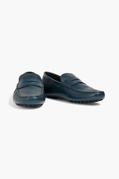 Tod's Gommino Leather Driving Shoes Storm Blue