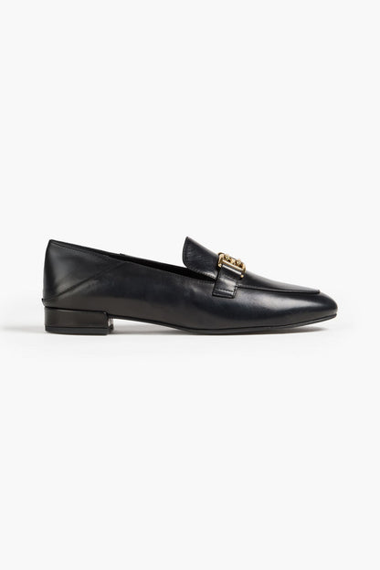 Bally Ellah Embellished Leather Loafers Black Women's