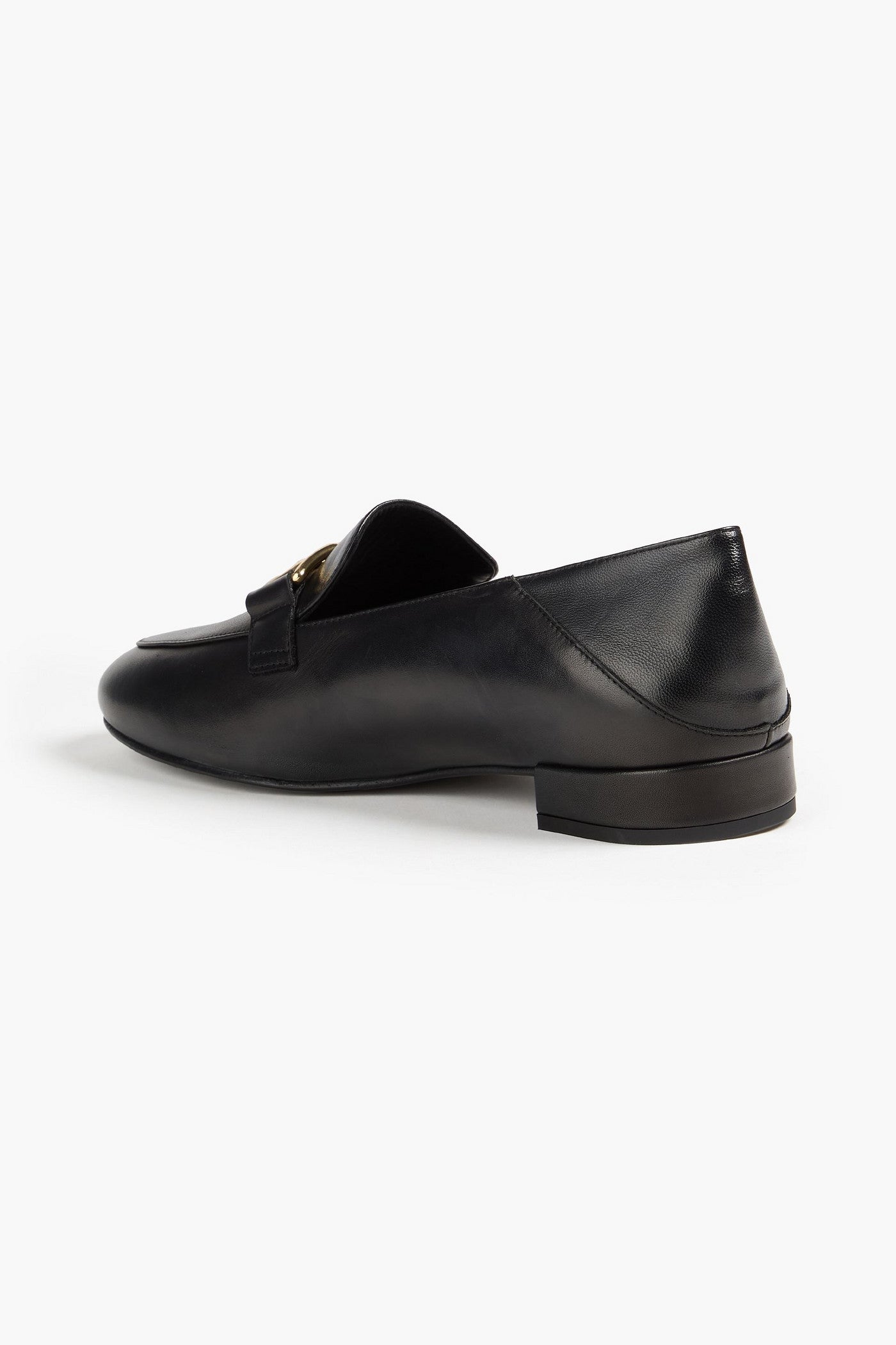 Bally Ellah Embellished Leather Loafers Black Women's