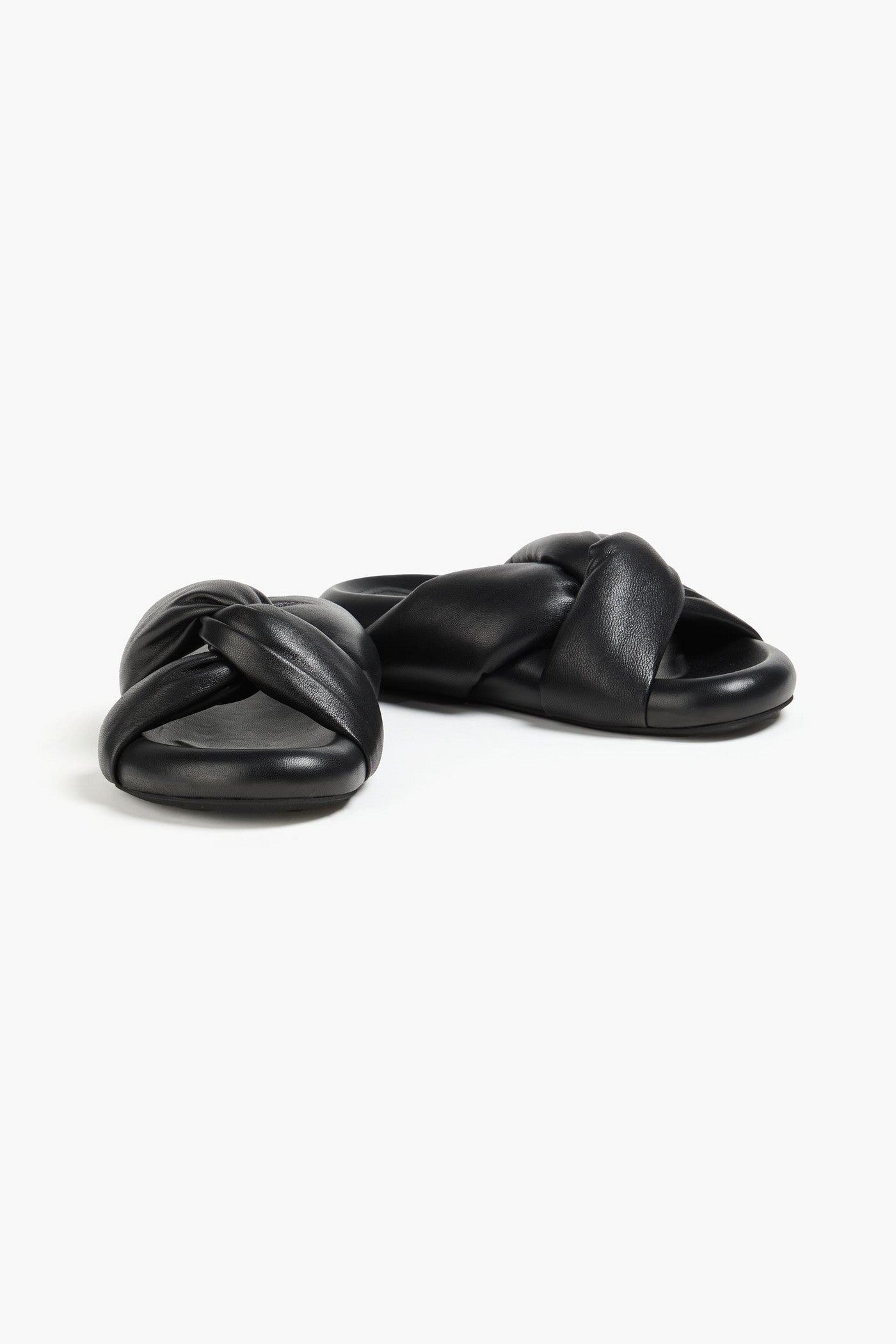 Marni Twisted Leather Sandals Black Women's