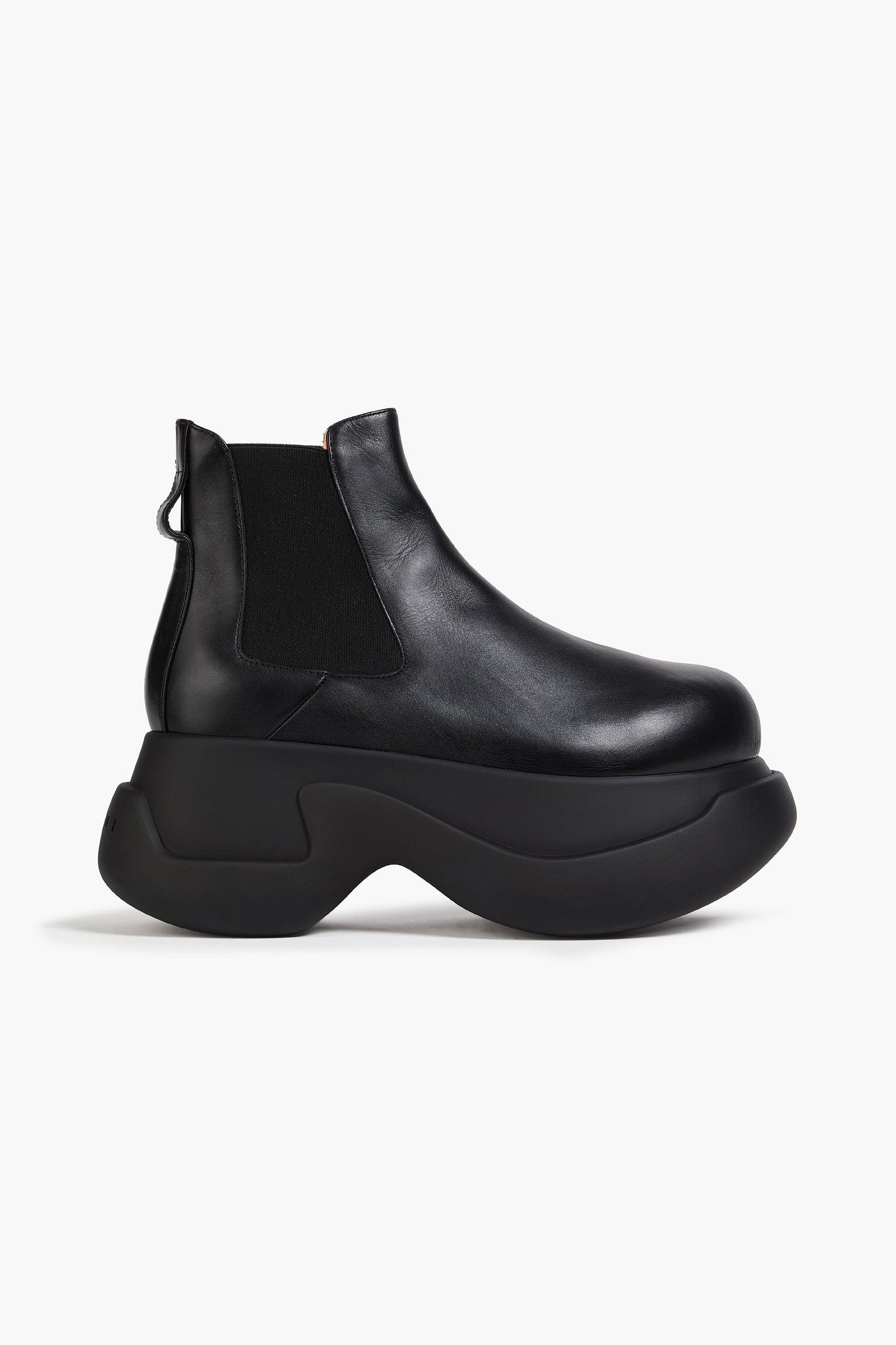 Marni Leather Platform Chelsea Boots Black Women's