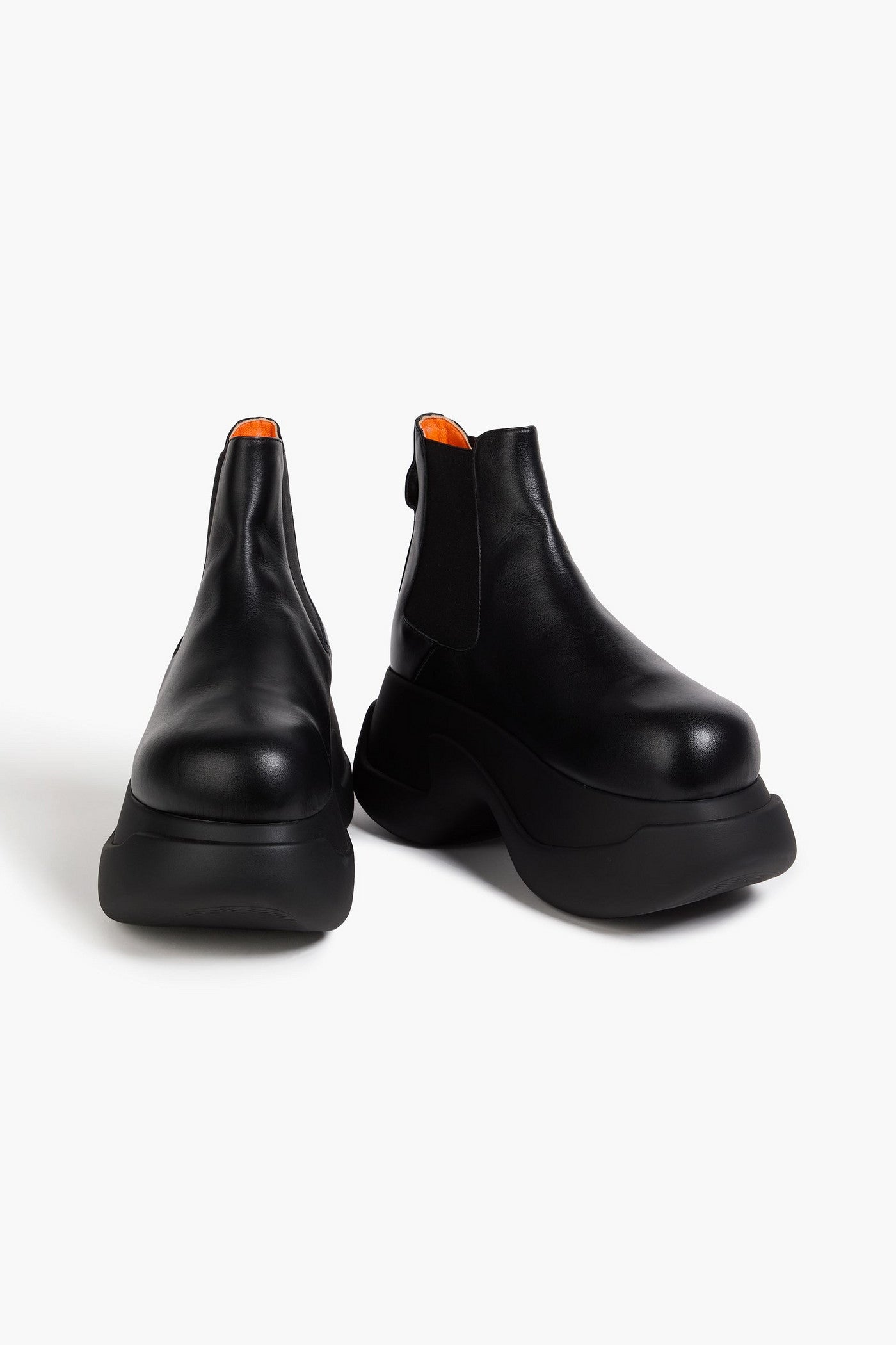 Marni Leather Platform Chelsea Boots Black Women's