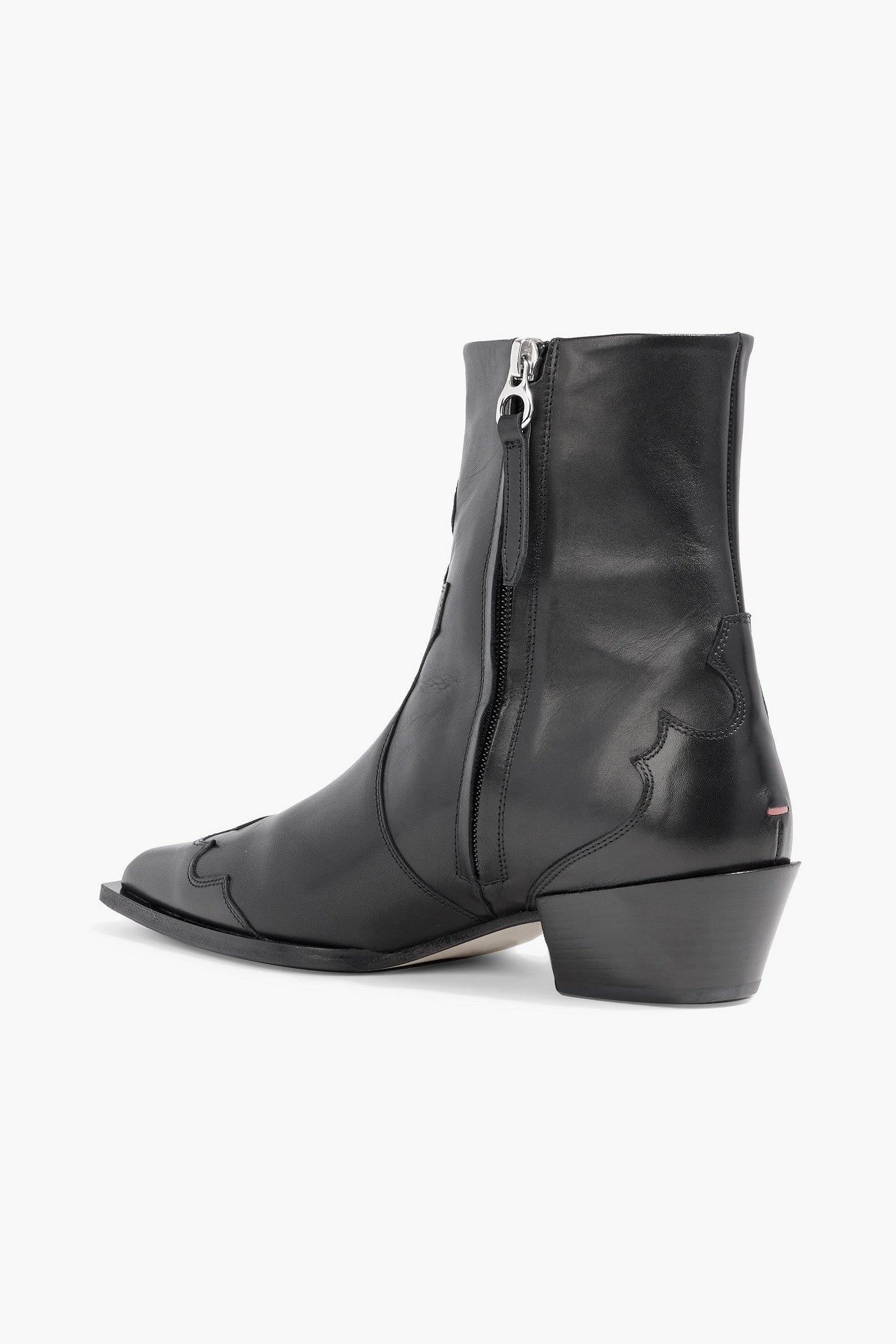 Aeyde Hester Leather Cowboy Boots Black Women's