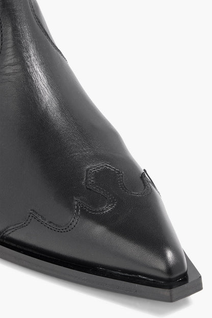 Aeyde Hester Leather Cowboy Boots Black Women's