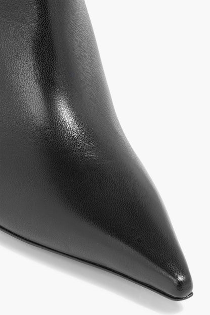 Jimmy Choo Cycas 80 Leather Ankle Boots Black Women's