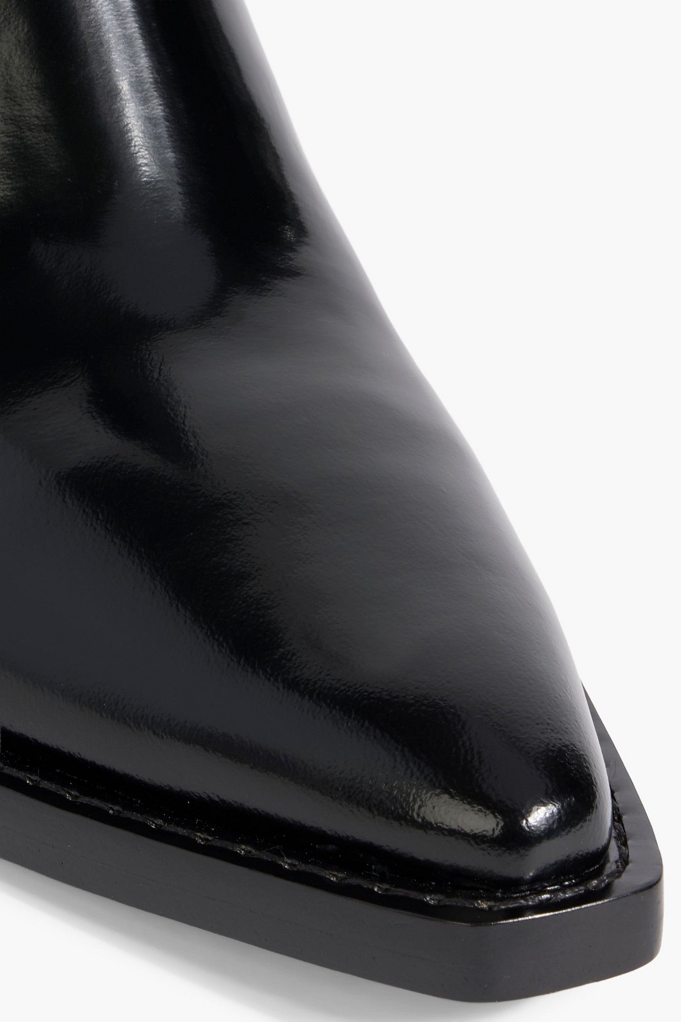 3.1 Phillip Lim Downtown Glossed-Leather Ankle Boots Black Women's