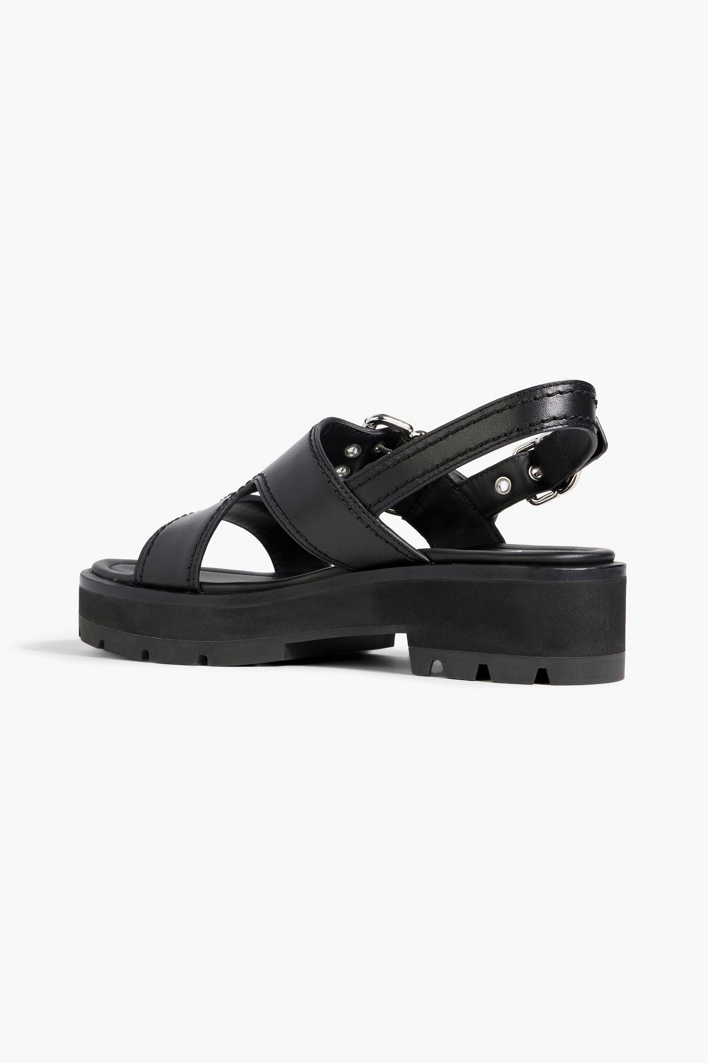 3.1 Phillip Lim Z-Strap Leather Slingback Sandals Black Women's
