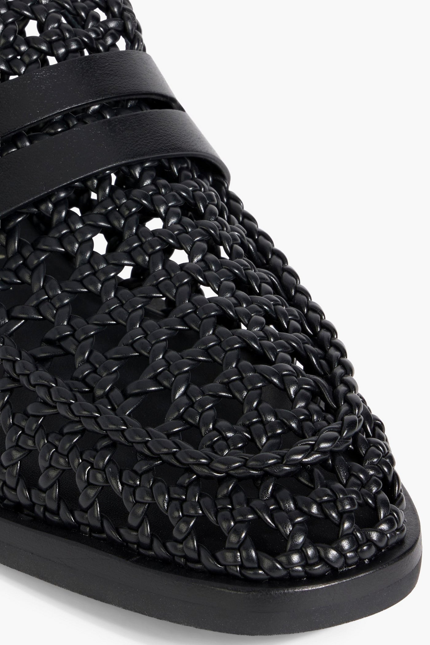 3.1 Phillip Lim Woven Leather Loafers Black Women's