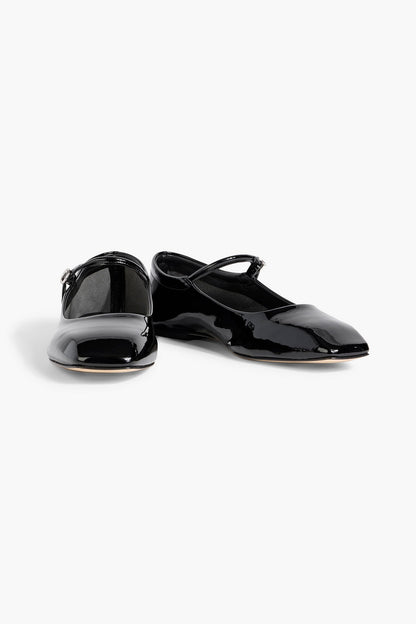 Aeyde Patent-Leather Mary Jane Flats Black Women's