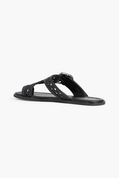 3.1 Phillip Lim Z-Strap Macram Leather Sandals Black Women's