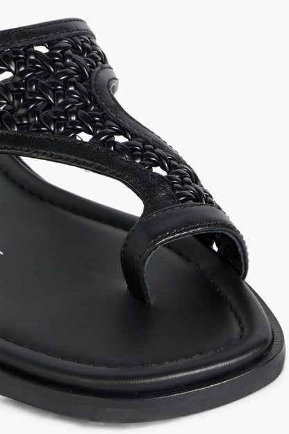 3.1 Phillip Lim Z-Strap Macram Leather Sandals Black Women's