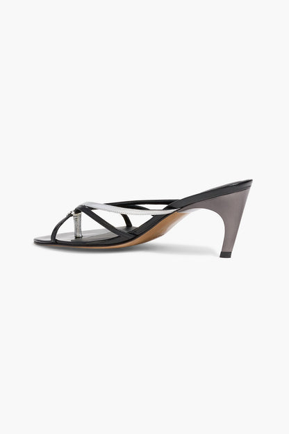Coperni Embellished Leather Mules Black Women's