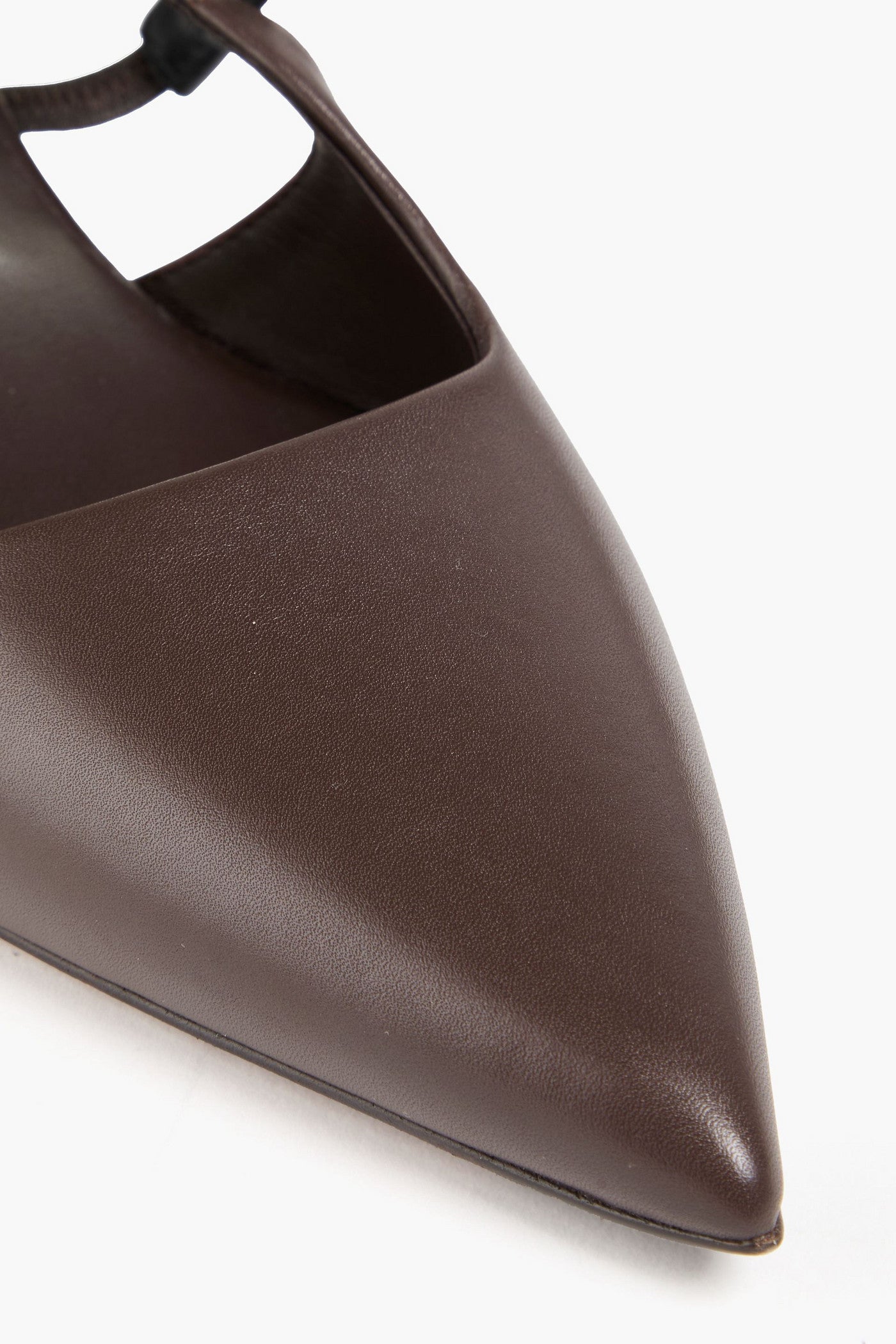 Brunello Cucinelli Bead-Embellished Leather Slingback Pumps Chocolate Women's