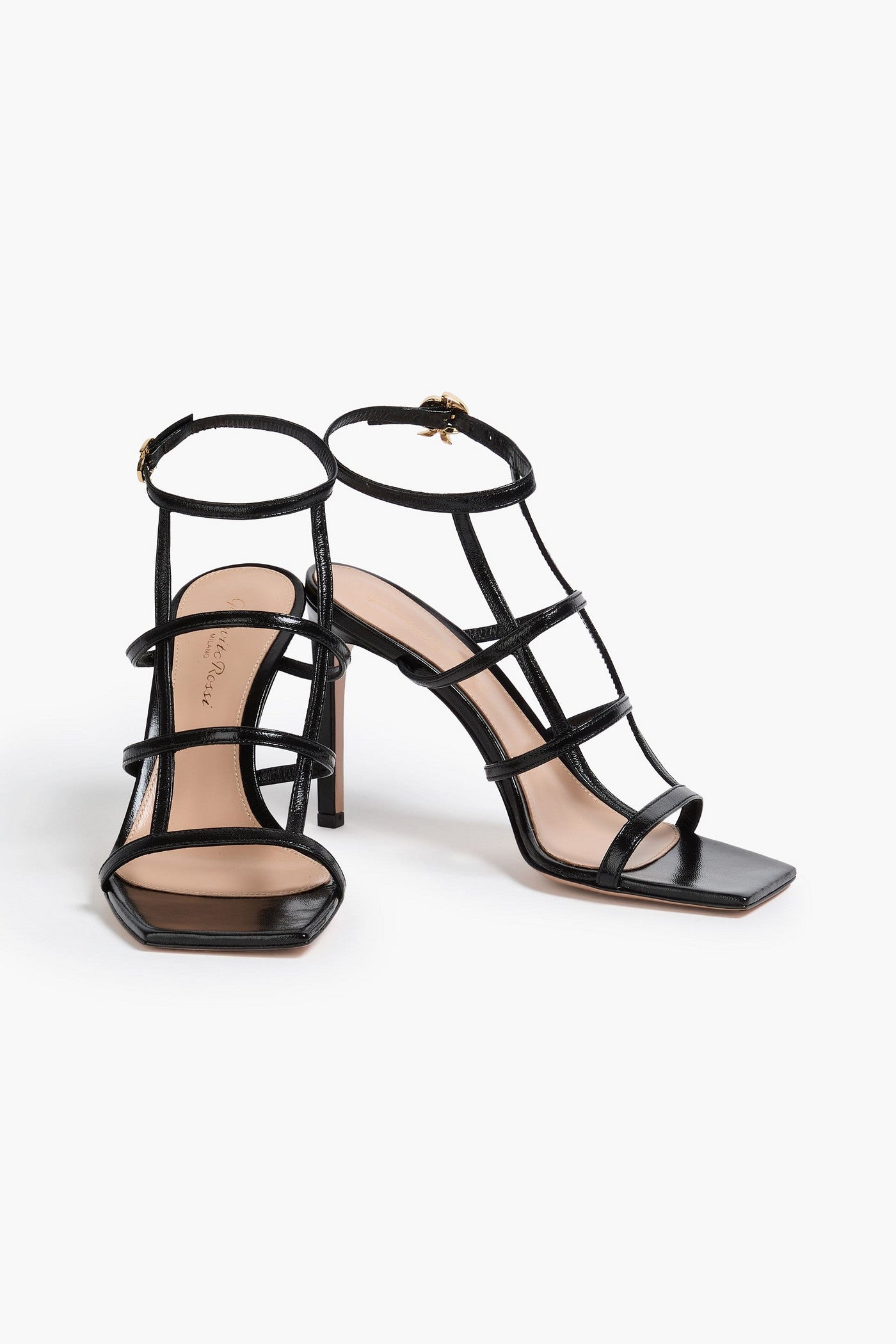 Gianvito Rossi Mondry 95 Leather Sandals Black Women's