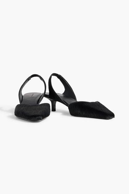 Loulou Studio Emisa Calf Hair Slingback Pumps Black Women's